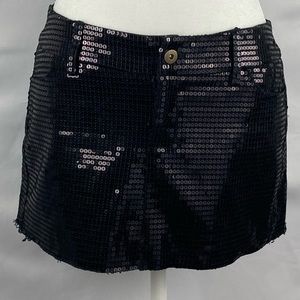 Y2K Sequin Denim Mini Skirt